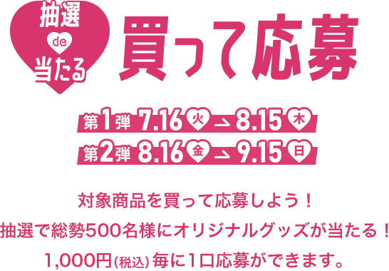 抽選de当たる 買って応募