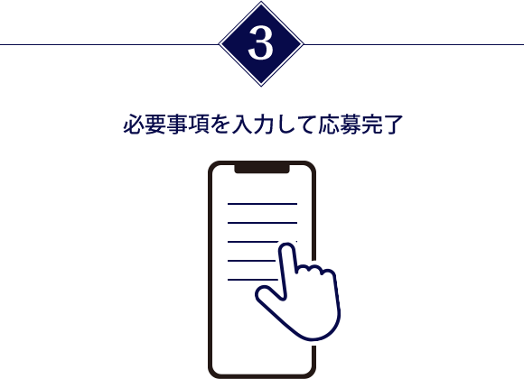 3 必要事項を入力して応募完了