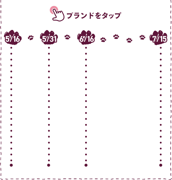 ブランドをタップ