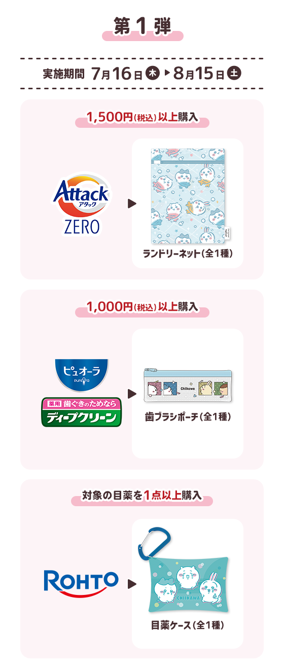 マツキヨココカラ【ちいかわ とびきりサマーキャンペーン】 協賛先着_