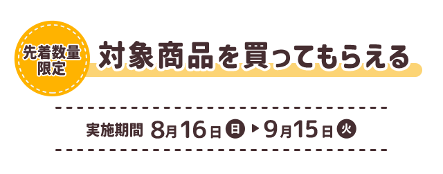 第2弾 実施期間 8.16→9.15