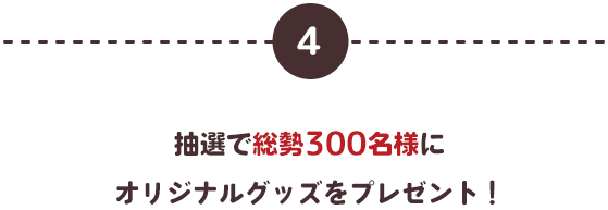 抽選で総勢300名様にオリジナルグッズをプレゼント！