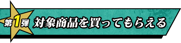 第1弾 対象商品を買ってもらえる